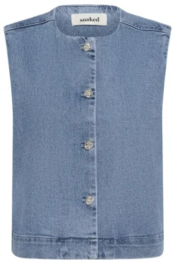 SLRinatina Waistcoat Medium Blue Denim 301130 30409278