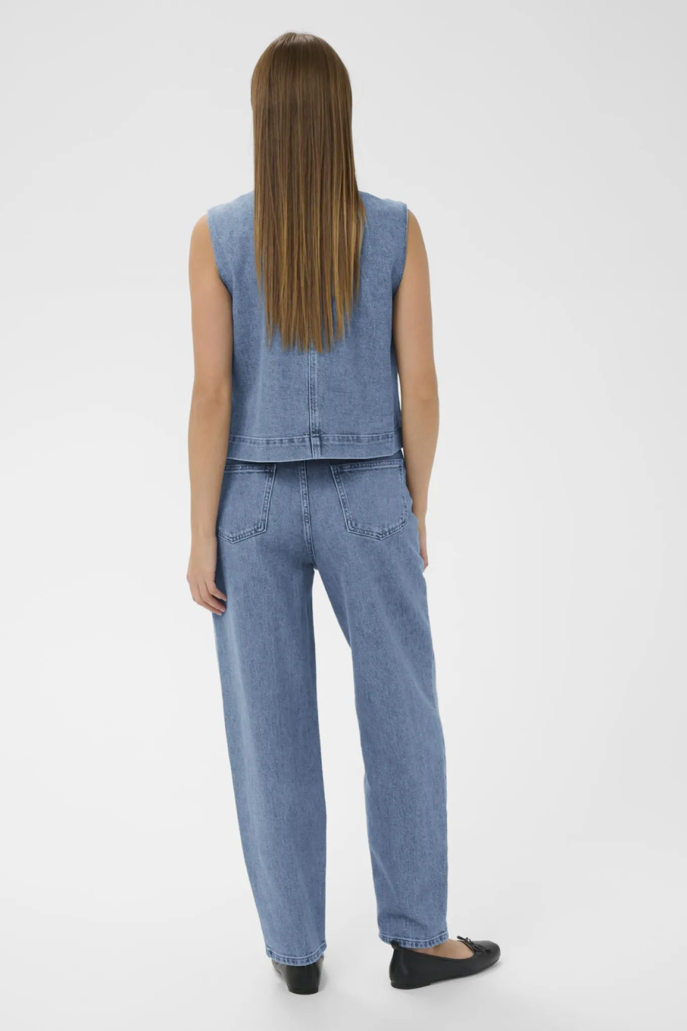 SLRinatina Waistcoat Medium Blue Denim 301130 30409278