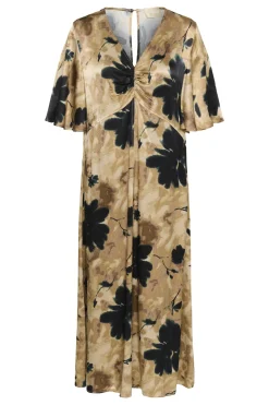 SLRiyan Dress Timberwolf Watercolor Print 30408963