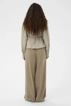 SLSivah Oriana Blouse Parchment Checks 304511 30408902