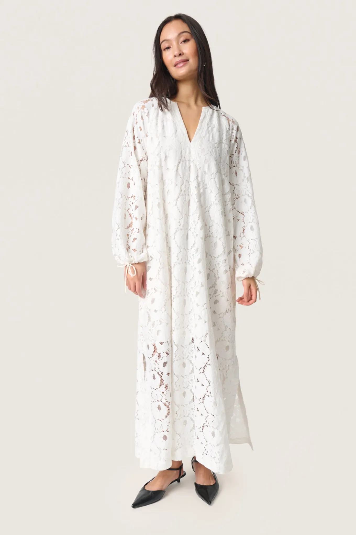 SLTaya Maxi Dress LS Broken White 30408672
