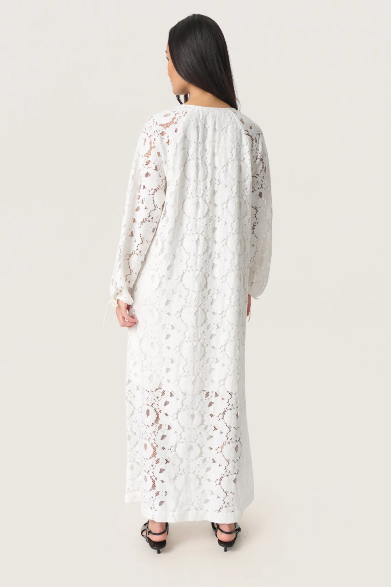 SLTaya Maxi Dress LS Broken White 30408672