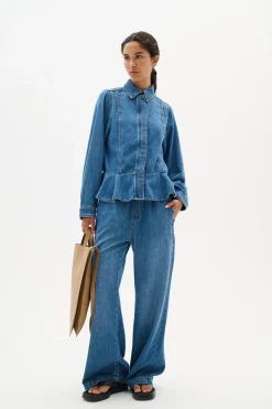 SophinaIW Pullon Pants Washed Denim 30110274