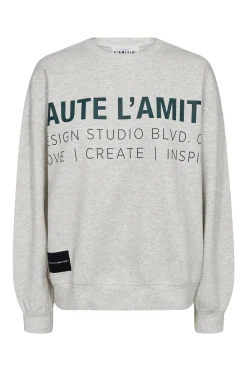 Studio Logo Sweat Pearl Melange HL10446