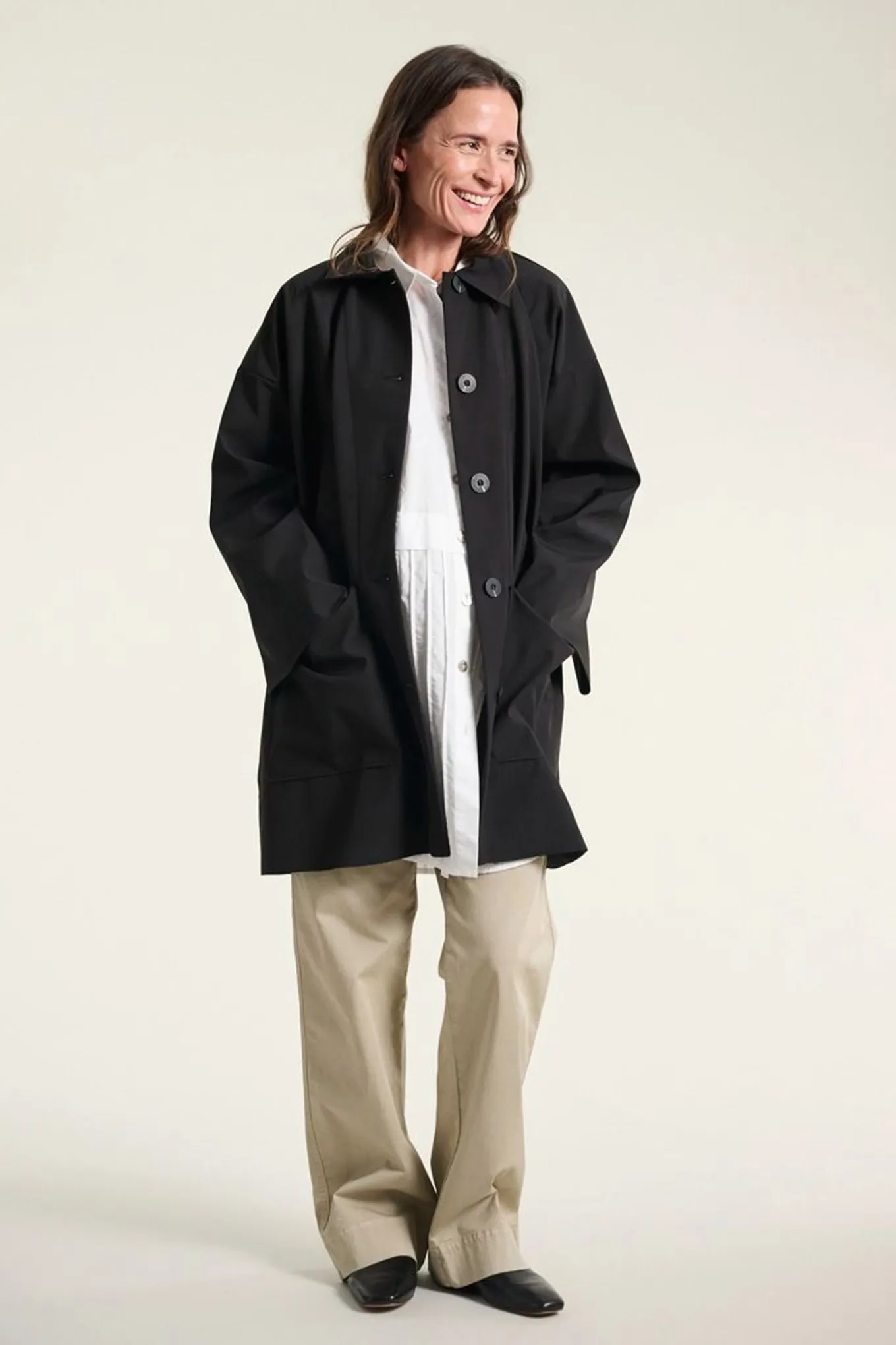 Tanoshi oversize jakke Black 26124655625