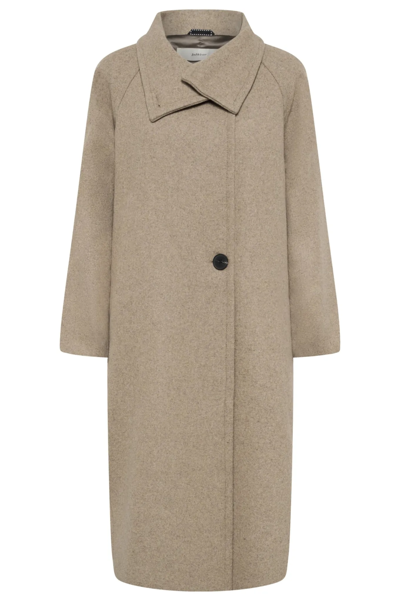 ThoraIW Collar Coat R Sandy Grey Melange 30111083