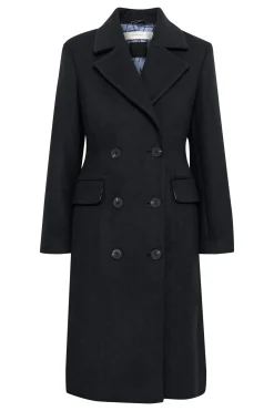 ThoraIW Lapel Coat R Marine Blue 30110808
