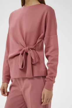 TRIIW VINCENTIW KNOT BLOUSE WITHERED ROSE 181435 30112203