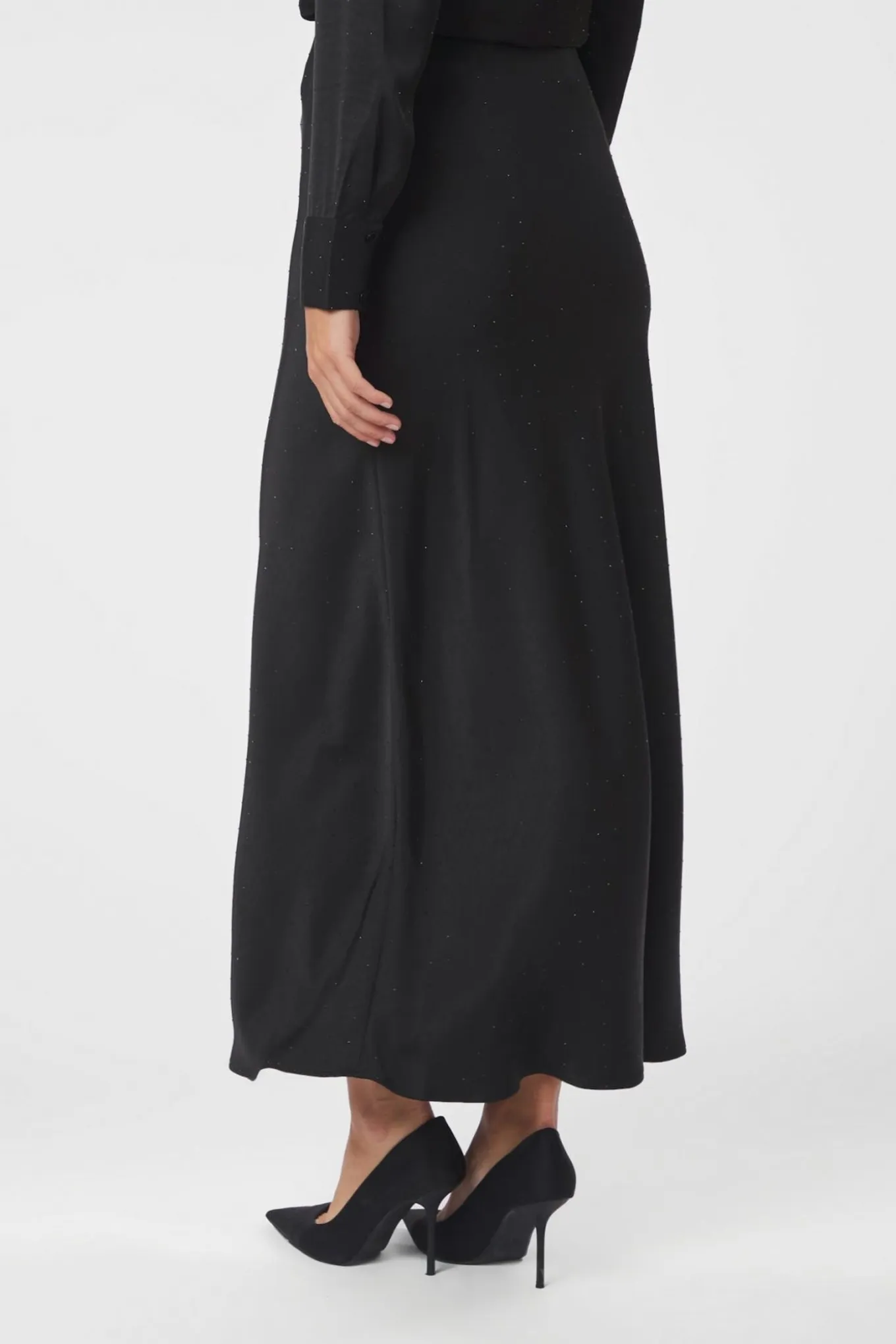 Viso Heavy Sateen Bedaz Skirt Black 166890