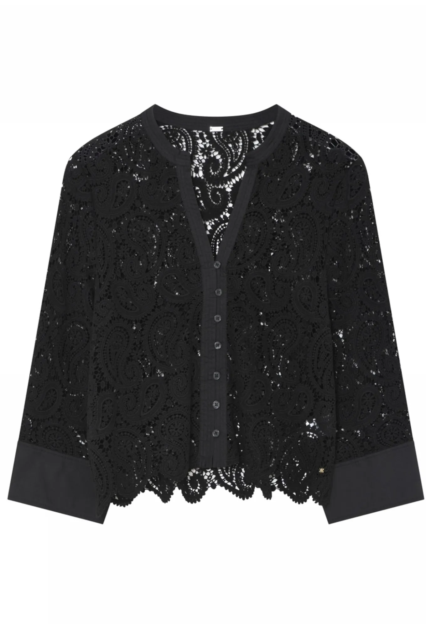 Vivian, lace shirt 1999Black 58629/8038