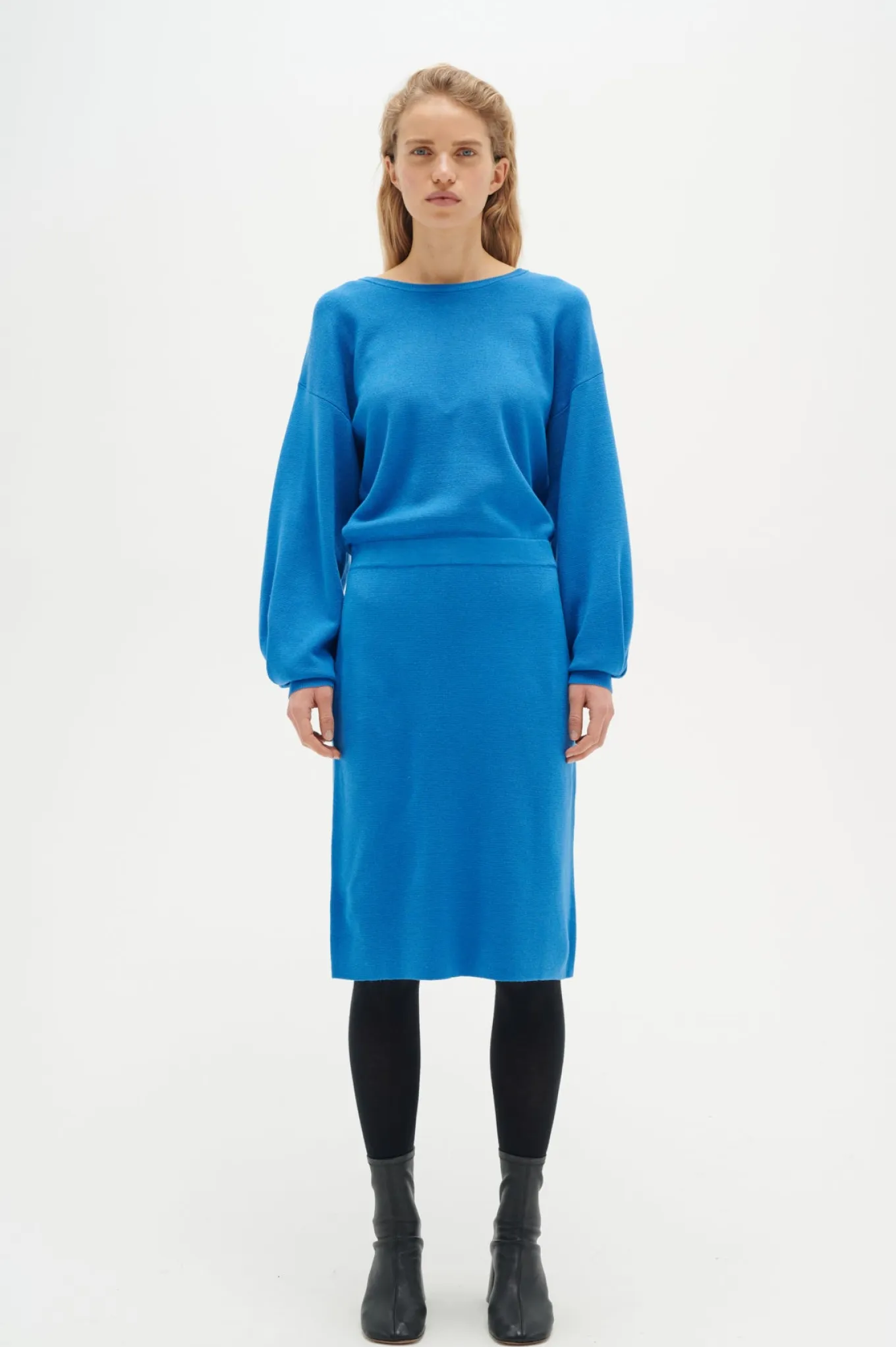 WanettaIW Ilze Oneck Dress Spring Blue 30108891