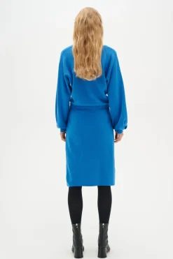 WanettaIW Ilze Oneck Dress Spring Blue 30108891