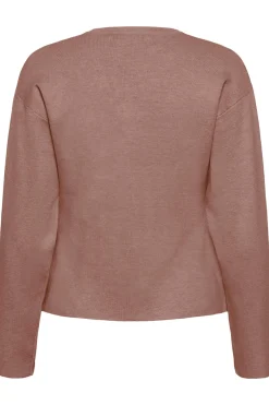 YenahIW Fitted Cardigan Ash Rose Melange 1715141 30111125