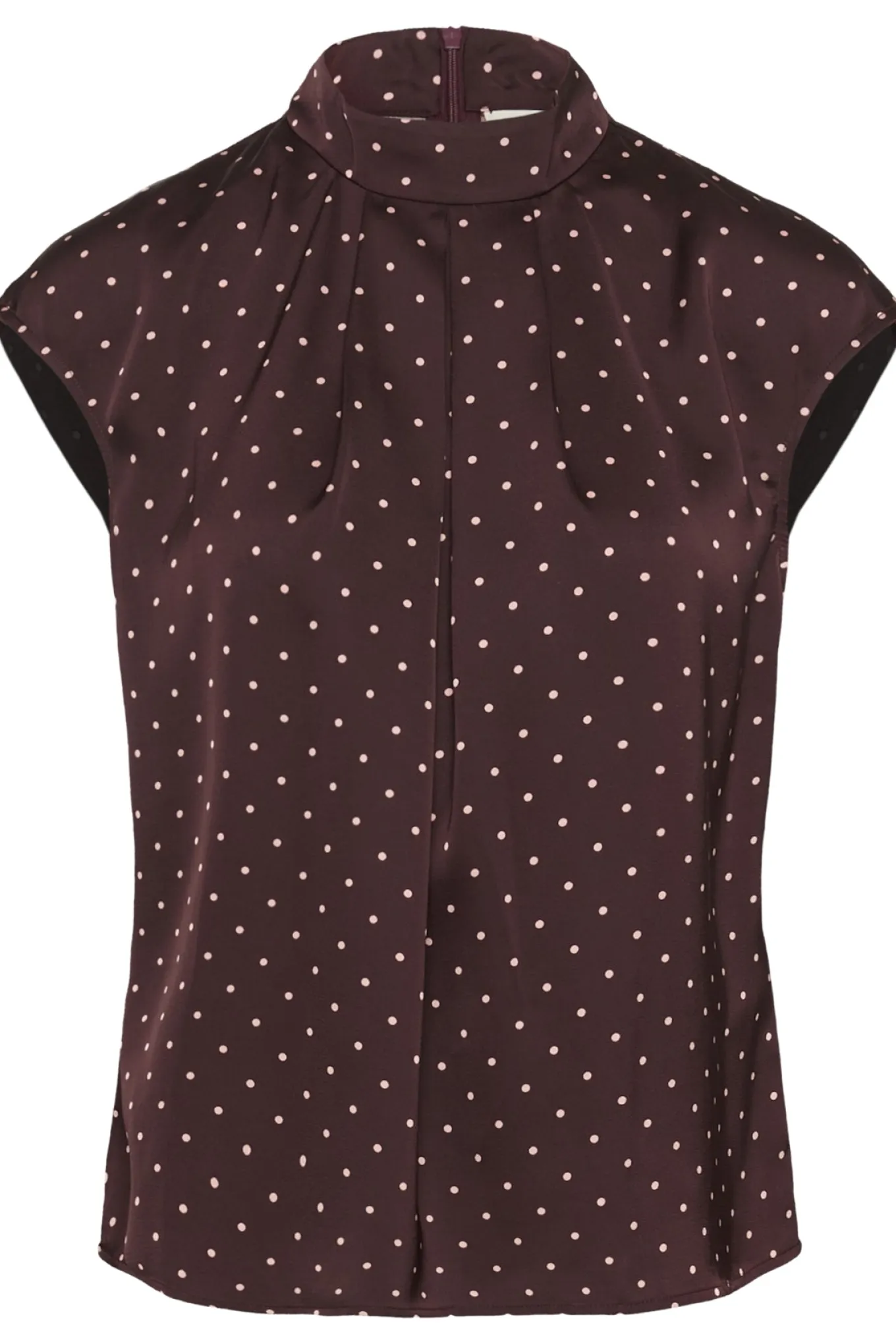 ZaniaIW Blouse Brown Bordeaux Small Dot 305 30111246