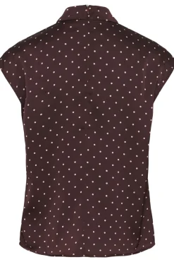 ZaniaIW Blouse Brown Bordeaux Small Dot 305 30111246