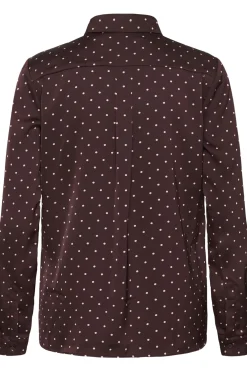 ZaniaIW Shirt Brown Bordeaux Small Dot 305 30111251
