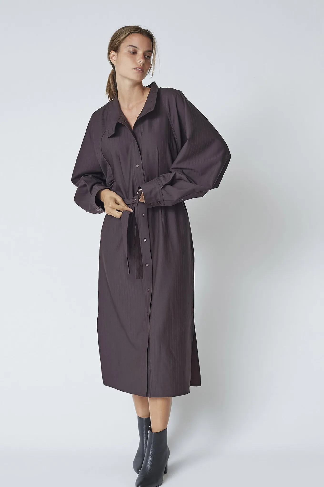 ZellaCC Batwing Dress 145Dark Brown 46014